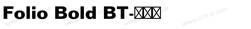 Folio Bold BT字体转换